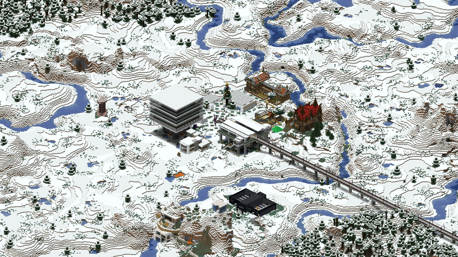 之前的村庄卫星地图 - 雪村